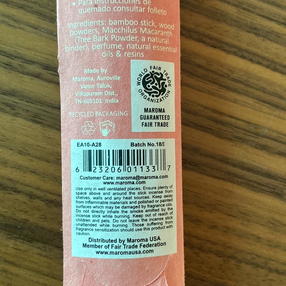 Maroma EDA Incense, Lotus, 9 Count - Picture 9 of 11